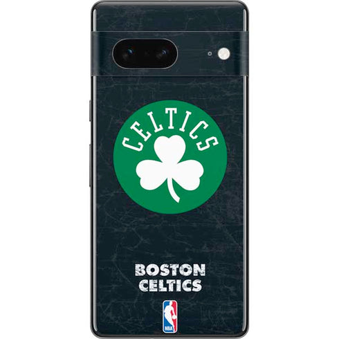NBA Boston Celtics Black Secondary Logo Pixel Skins